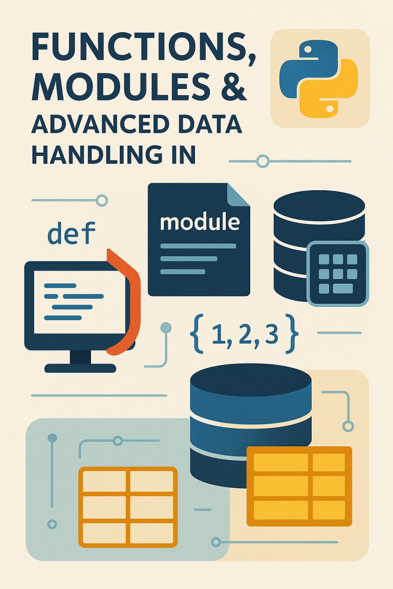 Module By Re What are Functions Modules & Advanced Data Handling in Python?